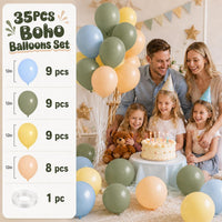 Blue Silver Balloon 12Inch Dark Metallic Blue Silver Confetti Latex - Green Blue Yellow - image 2