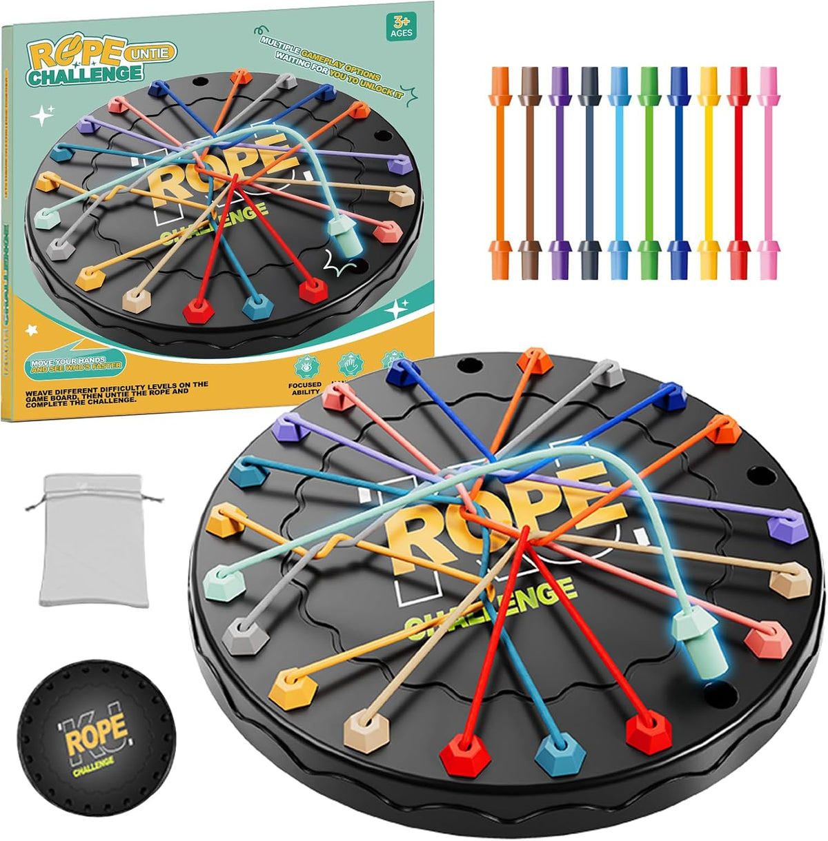 Lartoys Rope Untangling Puzzle Game - Large(8.8 in)