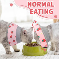 Cat Cone Collar Soft, Comfortable Cat Recovery Collar Pet Cone for Small Large Cats, Lightweight Elizabethan Collar for Cats Kittens After Surgery Prevent from Licking Wounds, Pink, L