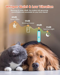Super Powerful Dog Nail Trimmers and Dog Nail Clippers Combo, Ultra Quiet, 3 Speeds, 4 Bright Lights, with Travel Lock, for Small, Meddium and Large Dogs, Cats and Small Animals