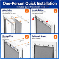 2PC Replacement Flap PAC11-11039 with Screws & Washers for PetSafe - Without Bracket-frosted Transparent / X-Large PAC11-11040 / 2 - image 3