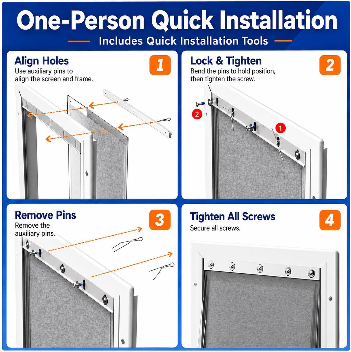 2PC Replacement Flap PAC11-11039 with Screws & Washers for PetSafe - Without Bracket-frosted Transparent / X-Large PAC11-11040 / 2 - image 3