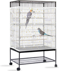 Bird Cage Seed Catcher, Large Bird Cage Cover - White, Sequins Star