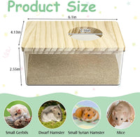 kathson Hamster Sand Bath Box Transparent Acrylic Small Animals - Small - Rectangle - image 2