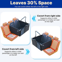 Convertible Back Seat Extender for Dogs - L / Black - image 3