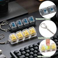 2 Pcs LED Keyboard Fidget Toy for Adults - Light Yellow Creamy+ Blue Switch - image 4