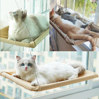 Khaki Cat Window Hammock Perch Cat Safety Sunny Bed with Durable - Khaki - image 4
