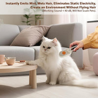 4 in 1 Cat Steam Brush, Rechargeable Steam Brush for Cats and Dogs, Anti-Static Cat Spray Brushes, Massage, Cleaning, Shedding & Combing All In One! Beige