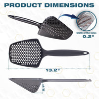 Set of 1 Fine Mesh Cat Litter Scoop with Small Holes - Set of 2 / Gray - image 4