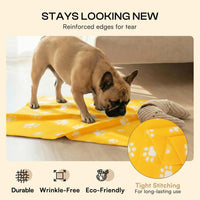 LINENLUX Fleece Dog Blankets 6-Pack - Yellow / 31x24 inch (Pack of 6) - image 3