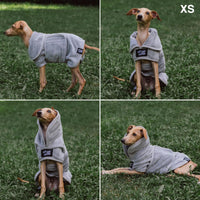 Tuff Pupper Fast Drying Dog Bath Robe - Gray / X-Small - image 2