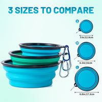 SLSON Dog Bowls Pet Collapsible Bowl with Cover Lids - Pink and Purple / Medium Two-Tone - image 4