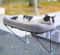 Zakkart Cat Window Perch, 100% Metal Supported from Below – Essentials for Cats - Gray