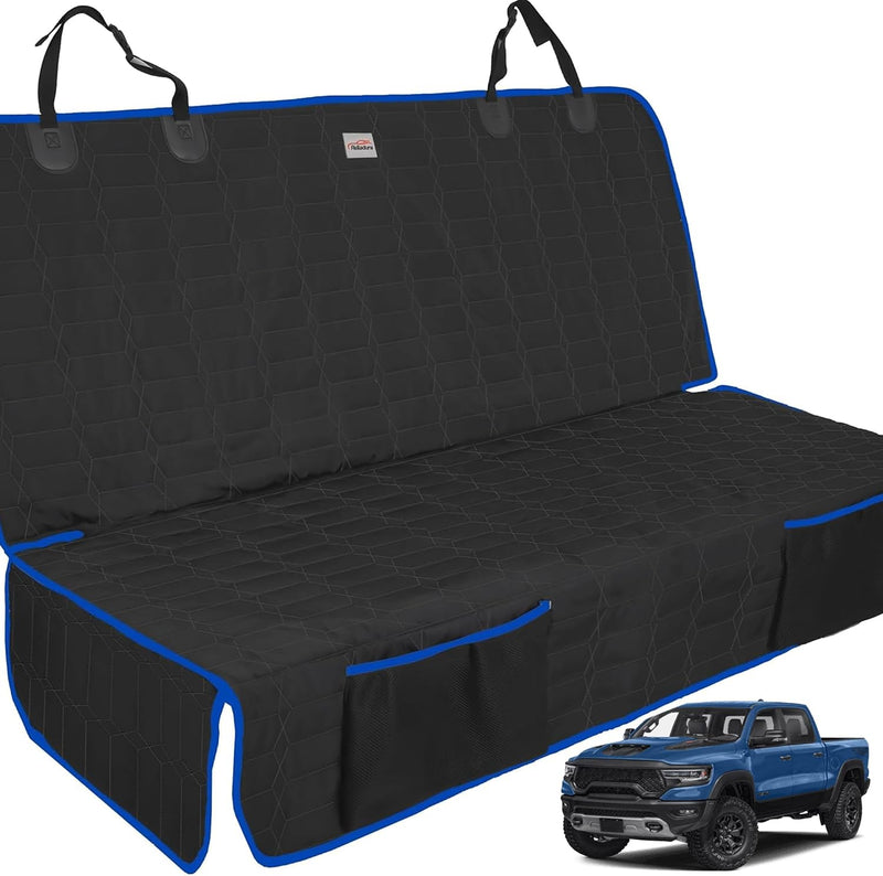 Dog Car Seat Cover for Back Seat - Truck-Blue / Truck Bench-61"W / 1