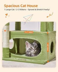 Taoqimiao Cat Tree, Suitable for Kittens - Green / 38.5 Inches - image 2