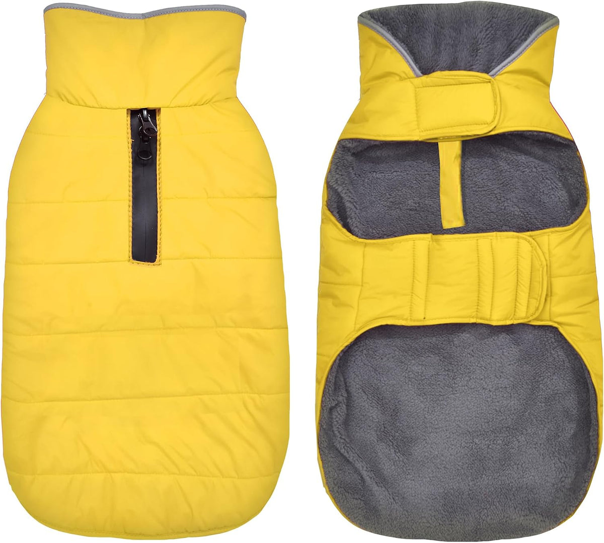 Waterproof Dog Winter Coat - Yellow / M(Chest Girth:16.1-20.1")