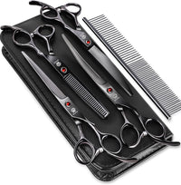 Dog Grooming Scissors Kit with Safety Round Tips - Professional Set