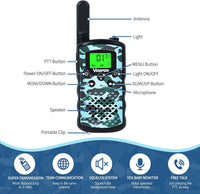 VOOPON green camo walkie talkies for kids with LCD screens - view 14