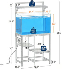 5 & 10 Gallon Fish Tank Stand for Standard Tanks – Essentials for Fish - Black / 20-29 Gallon - image 3