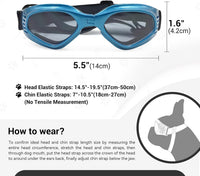 Clear Dog Goggles for Small Dogs - Fold Blue / Medium - image 4