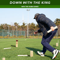 SunNordic rubber wood Kubb yard game set with king, blocks, batons and canvas carry bag - view 20