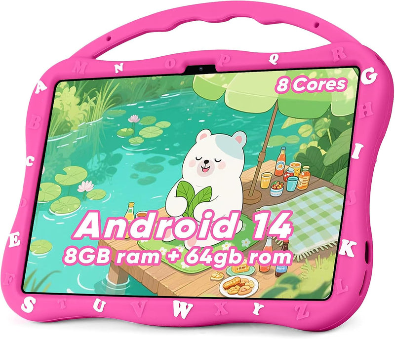 MengDash 10.1 inch Android kids tablet with drop-proof case
