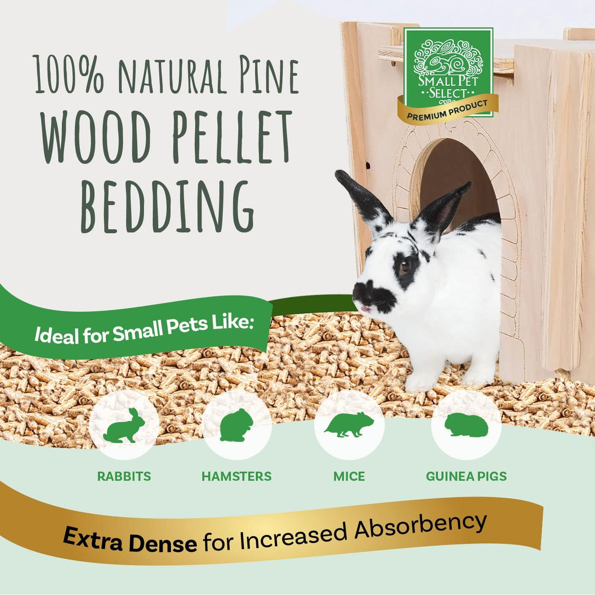 Small Pet Select Pine Pellet Bedding for Rabbits & Guinea Pigs - 8 Pound (Pack of 1) - image 2