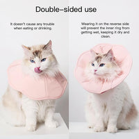 Touchdog Foldable Dog Cone Collar for Cats & Dogs - Adjustable Soft Recovery Collar with Waterproof PU Coating, Lightweight Design, 24.5cm/9.6in Wide Barrier (Pink, L)