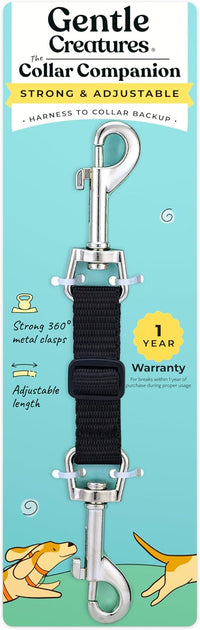 Collar Companion adjustable dog safety backup clip with swivel snap hooks