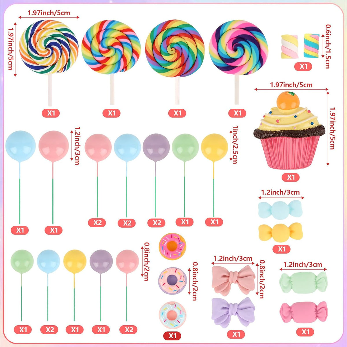 Hooqict 28Pcs Soccer Cake Decorations Set with Mini Balls - Candy - image 2