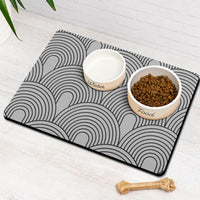 Dog Food Mats for Floors Absorbent, Pet Cat Food Mat - XL(24"×32") / 01-Light Grey