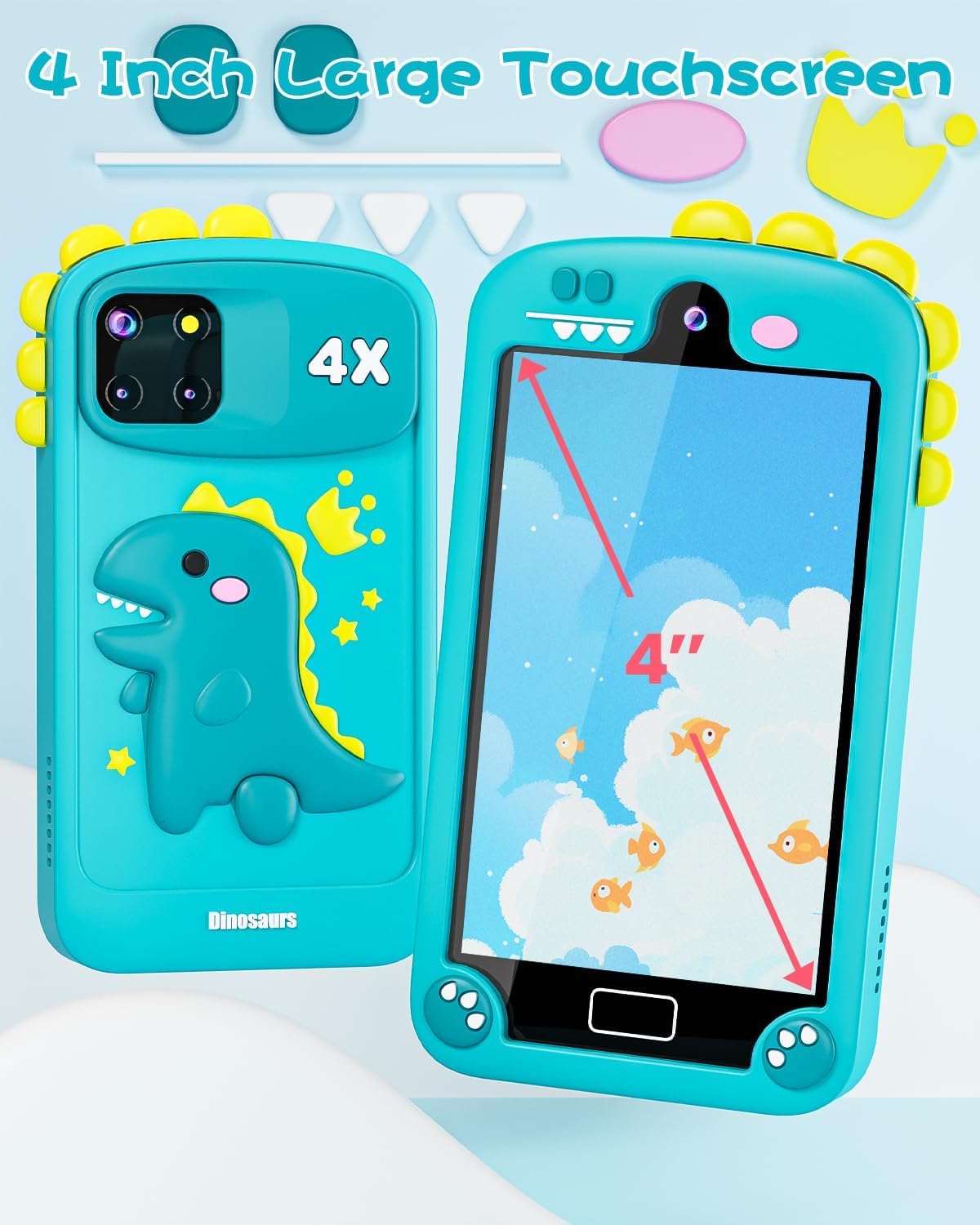 MOREXIMI pink kids smart phone with 2.8 inch touchscreen and holographic pyramid - view 15