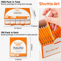 Shuttle Art 360 Pack #2 HB Golf Pencils - Yellow / 1500 - image 3