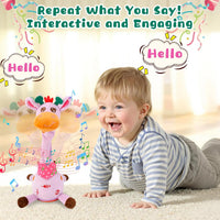 MIAODAM Dancing Talking Giraffe Toys - Purple Giraffe - image 3
