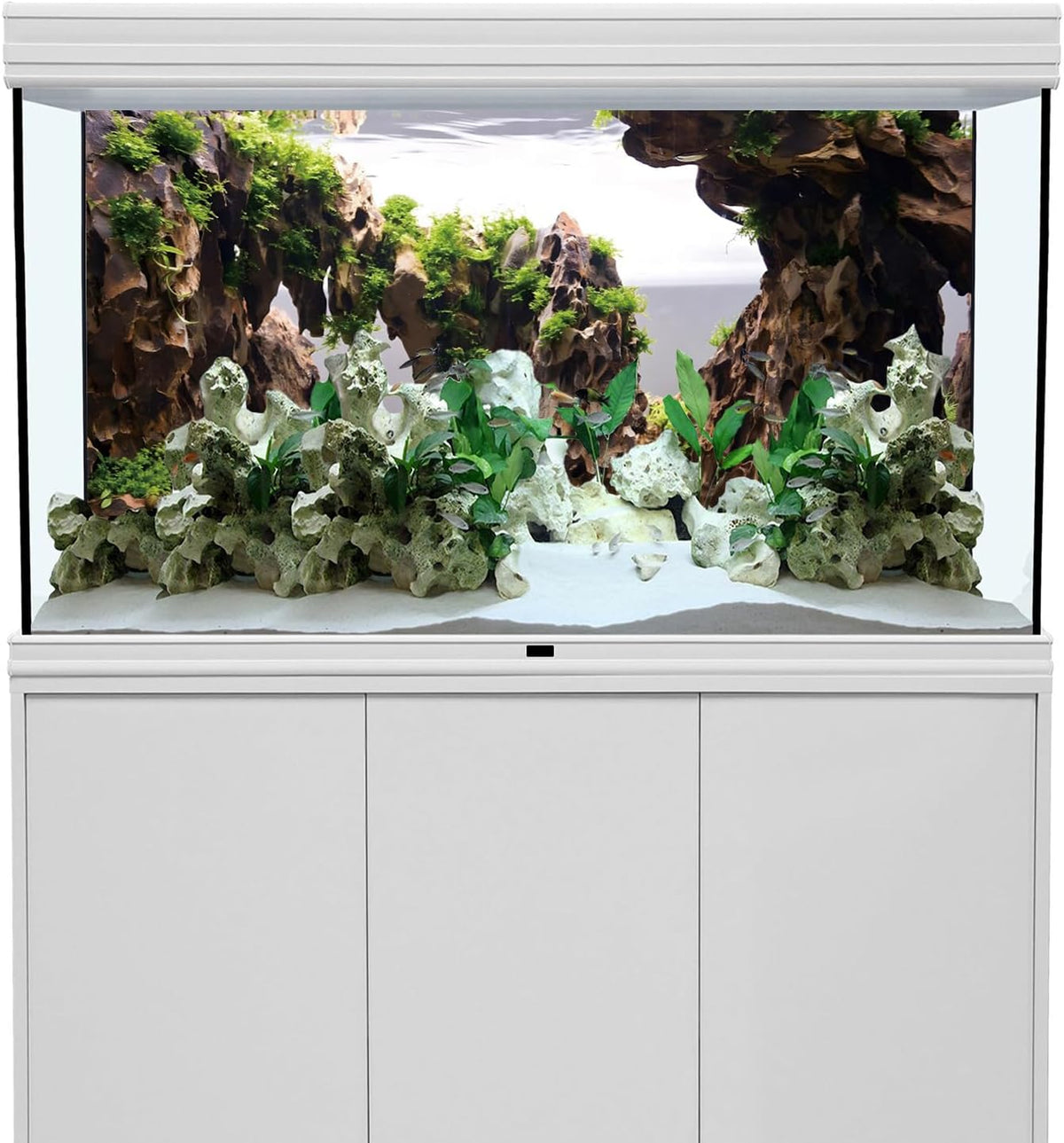 48x24 in Viewing Stone Aquarium Backdrop Riverbed Fish Tank Background – Essentials for Fish - 48x24in/120x60cm - image 2