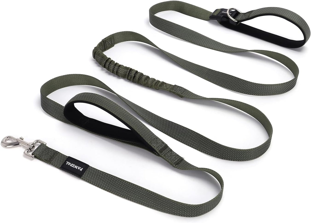 Hands Free Dog Leash, Waist & Crossbody 2-in-1 for Jogging & Hiking – Essentials for Dogs - Olive Green / Medium (6–8FT)