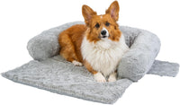 Best Friends by Sheri Dog Blanket, Shag Faux Fur - Gray / 26" x 30"