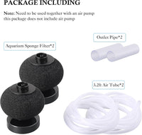 HITOP 2 Pack Aquarium Bio Sponge Filter: Diameter 2.5in Mini - Mini 2.5in-2pack - image 4