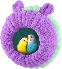 KATUMO Bird Nest, Small Sun Conure Breeding House Parrotlet Snuggle Hut Lovebird Bed for Conure - L (Lilac)