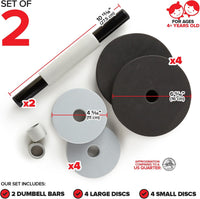 Modern Innovations Kids Weight Set Toy Dumbbells - Dumbbells / Black/Grey - image 2