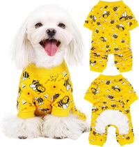 Dog Pajamas Onesie: Comfortable Four-Legged Apparel for Small - Yellow Cute Little Bee / XL-(21~27lb) | Chest(~21.5") - image 4