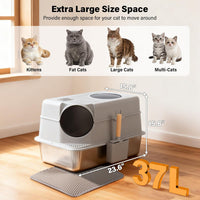 Stainless Steel Litter Box with Lid - image 3