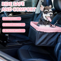 Dog Car Seat for Small Pets Under 20lbs - Pink-20lbs / Nylon - image 4