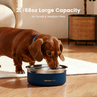 Gardner Pet Dog Bowls 1 Gallon Stainless Steel Dog Water Bowl – Essentials for Dogs - Blue / Small (2L) - image 2