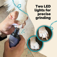 LuckyTail Dog Nail Grinder, Whisper-Quiet - Dark Blue - image 4