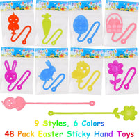 24 Pack Halloween Sticky Hands Toys - Easter Sticky Hands with Eggs 24 - image 3