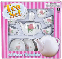 Rhode Island Novelty 13 PC Ceramic Tea Set – Fun for Kids & Family