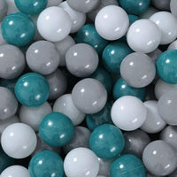Realhaha Ball Pit Balls Baby Plastic Playpen Playball 2.15″ - Dark Green Gray White / 100 balls