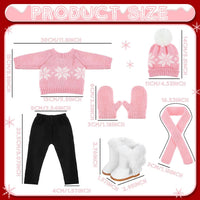 Bencailor Christmas doll clothes for 18 inch dolls in red and white cowgirl style with hat and boots - view 25