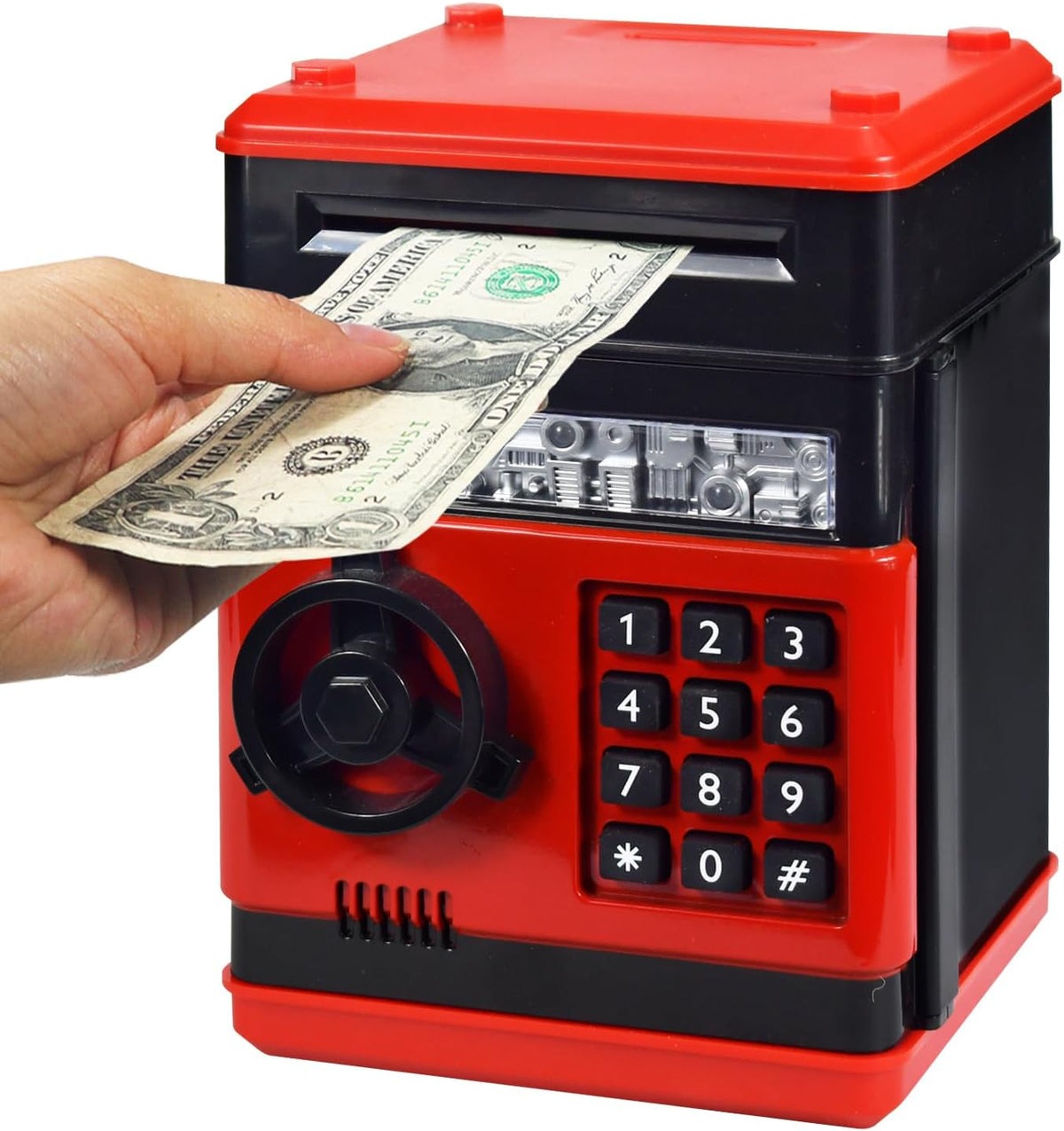 HUSAN rose gold electronic ATM piggy bank for kids with password keypad - view 8